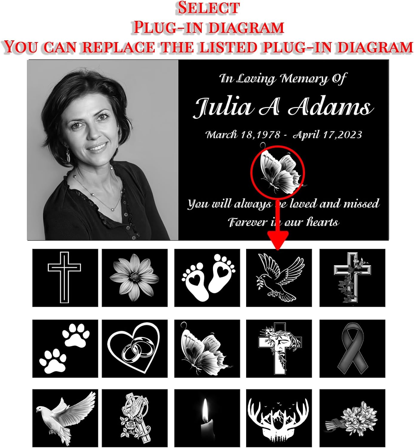 Personalized Memorial Stones,headstones for Graves,Grave Markers for Cemetery Cemetery plaques for Grave Outdoor Plaque,Black Granite Headstone,Grave Marker,tombstones for Graves