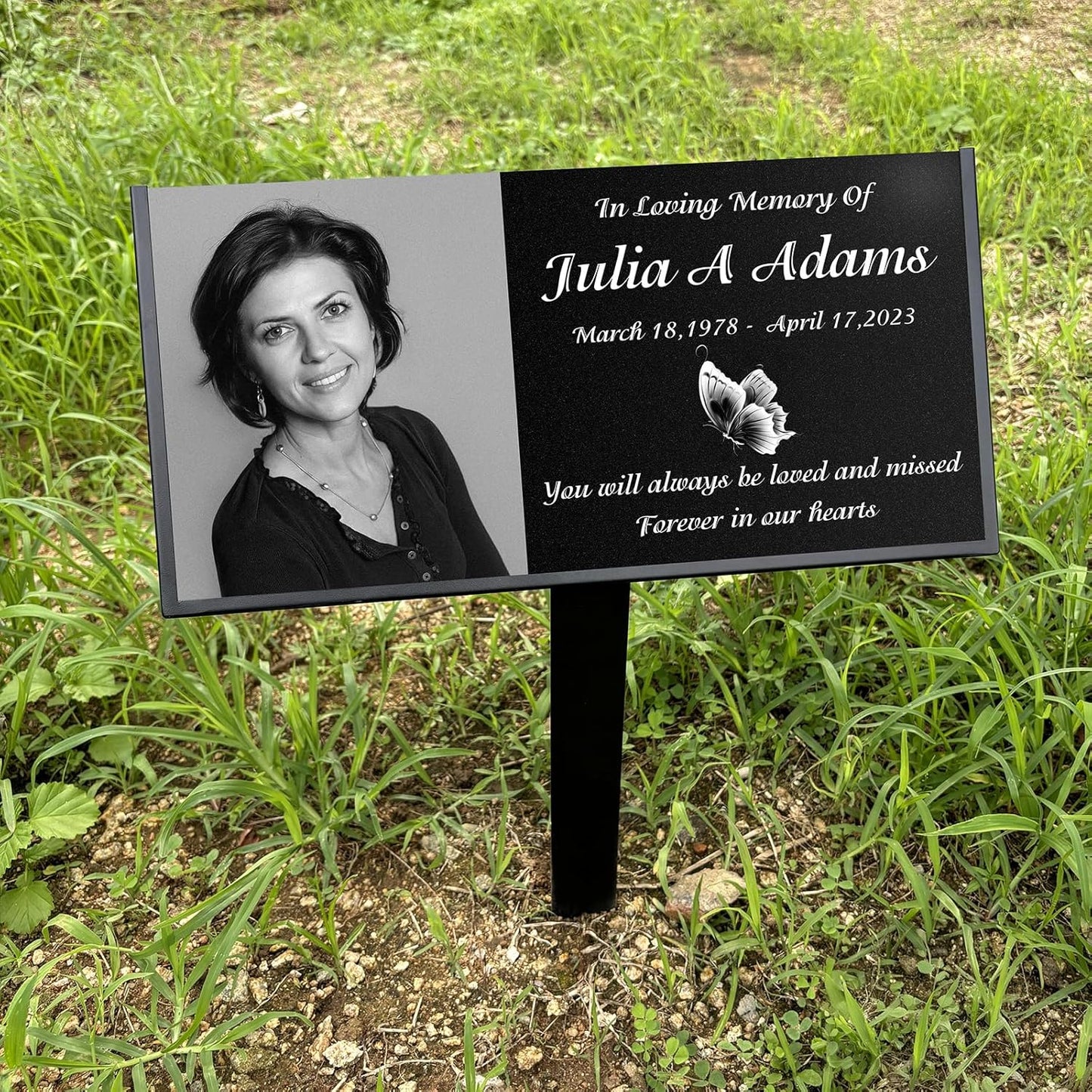 Personalized Memorial Stones,headstones for Graves,Grave Markers for Cemetery Cemetery plaques for Grave Outdoor Plaque,Black Granite Headstone,Grave Marker,tombstones for Graves